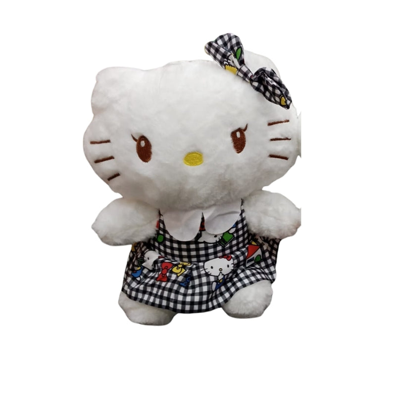 Kuromi Plush Toy with Pink Bow and Purple Hat