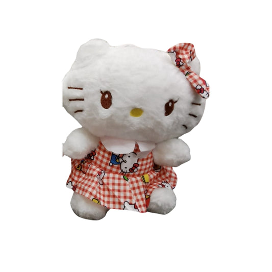 Kuromi Plush Toy with Pink Bow and Purple Hat