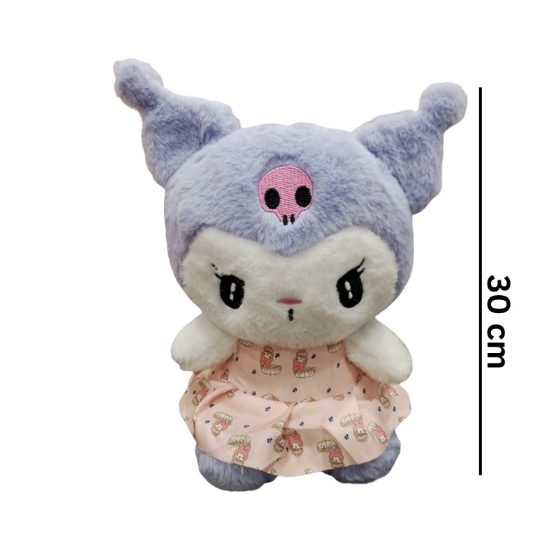 My Melody Plush Toy with Pink Hood and Blue Flower