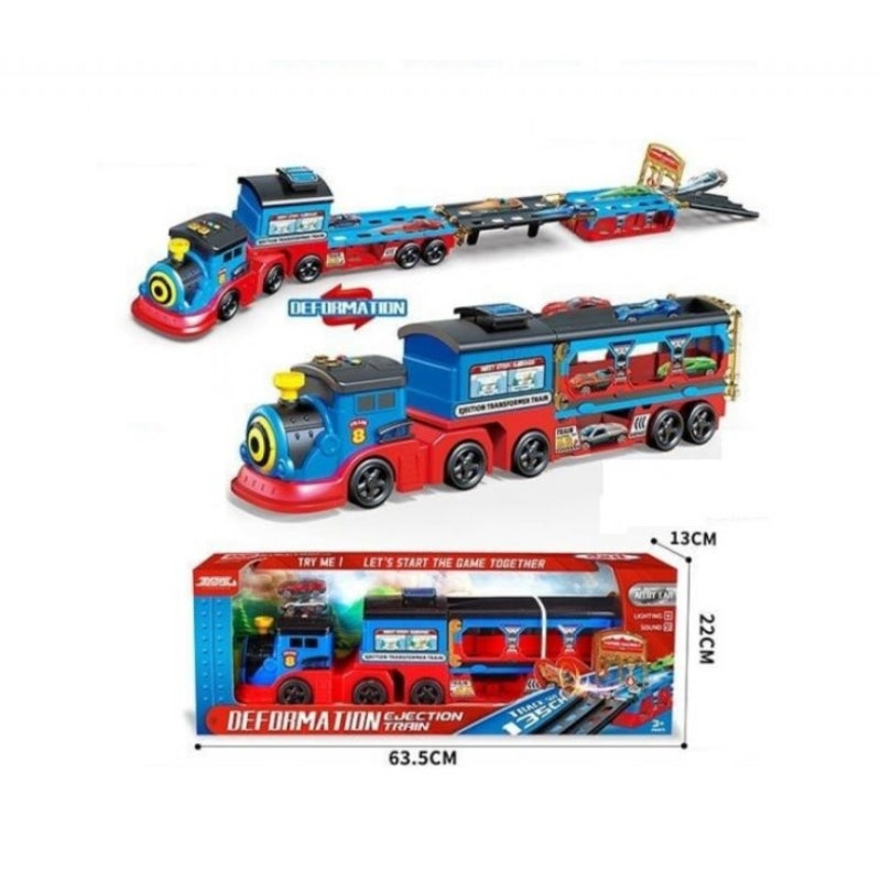 Train Play Set with Two Alloy Cars | Electric Track Train Set for Kids | Battery Operated Toy