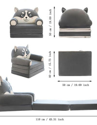 Sofa Come Bed In Grey Color For Kids
