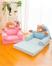 Cute Teddy Sofa Come Bed For Kids
