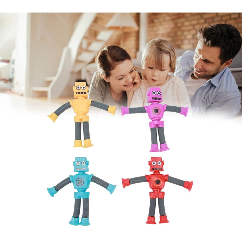 Telescopic Suction Robot Toy Assorted