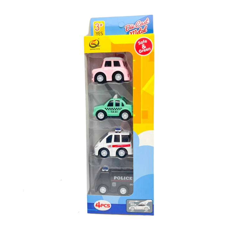 Diecast Alloy Toy Pack Of 4 Assorted