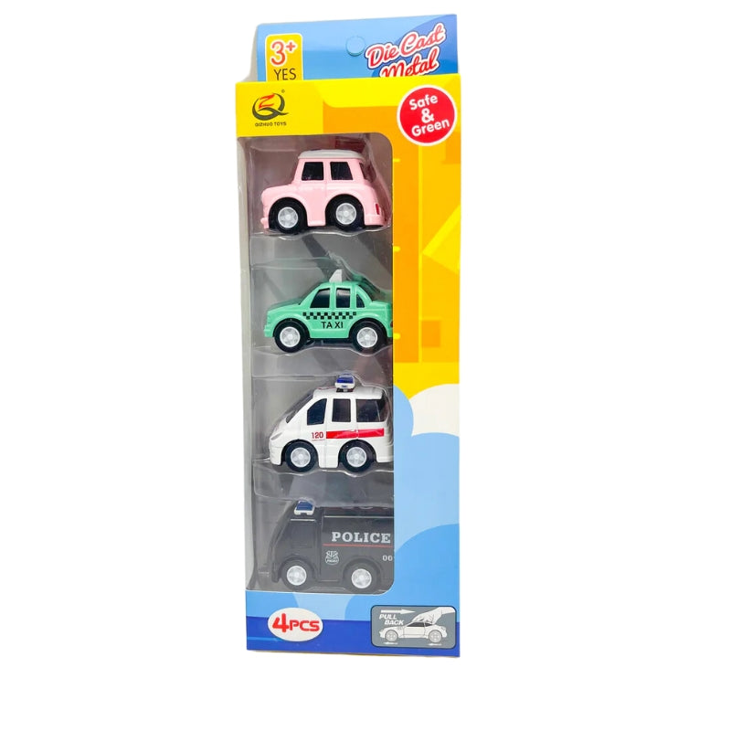 Diecast Alloy Toy Pack Of 4 Assorted