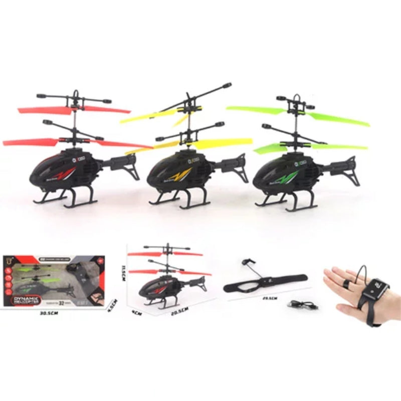 Helicopter With Wrist Band Remote For Kids