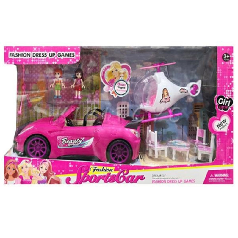 Fashion Sports Car Playset For Girls