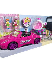 Fashion Sports Car Playset For Girls
