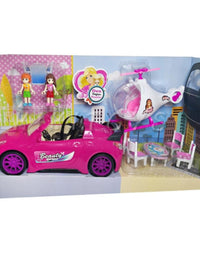 Fashion Sports Car Playset For Girls
