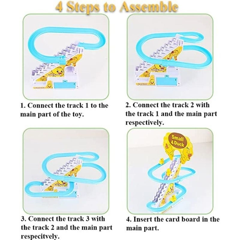 Electric Duck Slide Track Playset For Kids