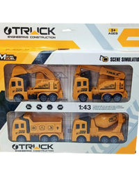 Construction Engineering Truck Model Toy Pack Of 4
