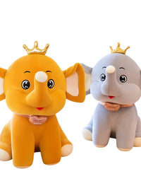 Crown Baby Elephant Plush Soft Stuffed Toy
