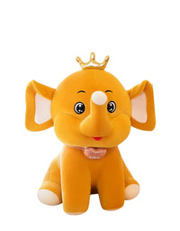 Crown Baby Elephant Plush Soft Stuffed Toy
