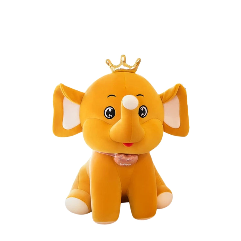 Crown Baby Elephant Plush Soft Stuffed Toy