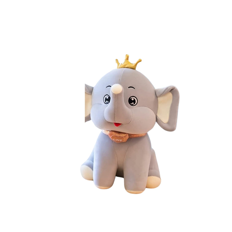 Crown Baby Elephant Plush Soft Stuffed Toy