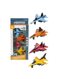 Die-Cast Metal Fighter Plane 4 Piece In One Toy For Kids
