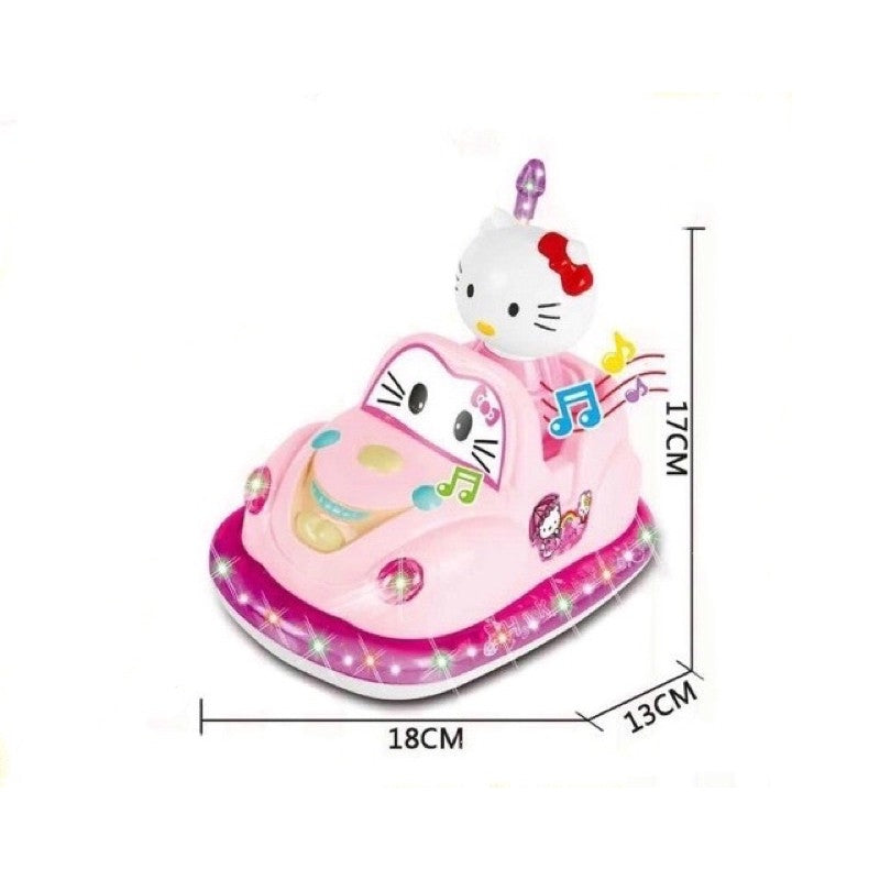 Hello Kitty Bumper Car Models Light Musical Toys