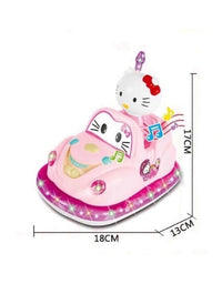 Hello Kitty Bumper Car Models Light Musical Toys
