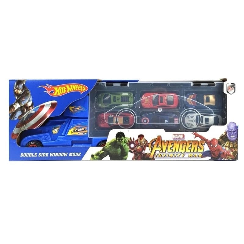 Avengers Hot Wheels Truck With Diecast Cars Toy (Deal)