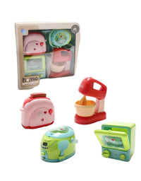 Household Appliances Toys Battery Operated Working Kitchen Utility Appliances Toy Set for Kids
