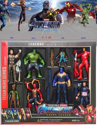 Marvel Avengers Heroes Series 8pcs Action Figures Set Collectible Toys For Kids
