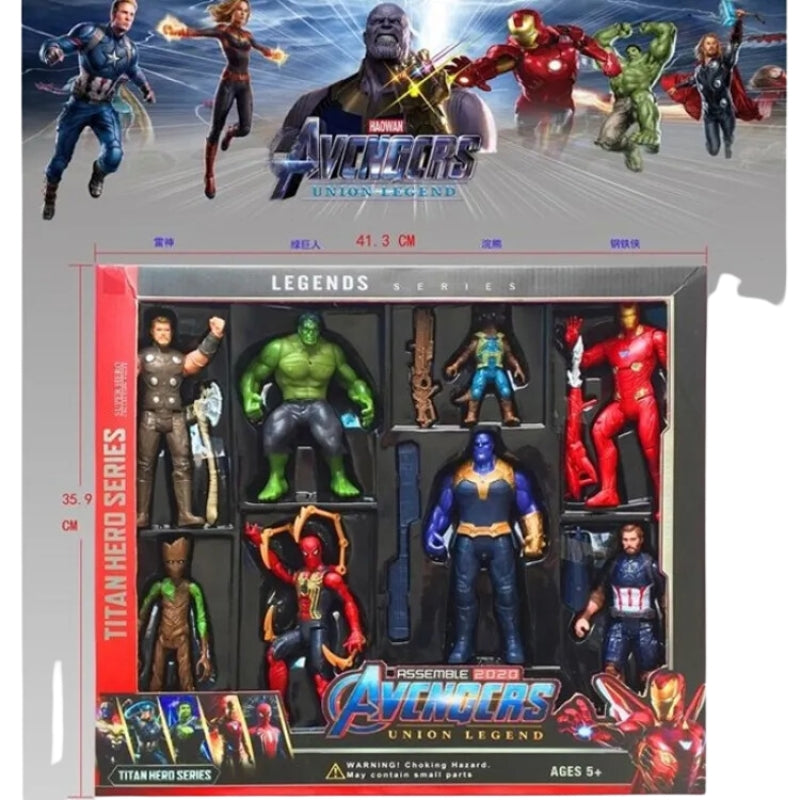 Marvel Avengers Heroes Series 8pcs Action Figures Set Collectible Toys For Kids