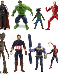 Marvel Avengers Heroes Series 8pcs Action Figures Set Collectible Toys For Kids
