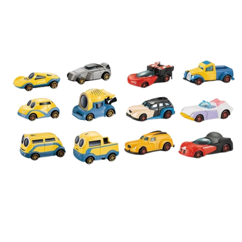 Hot Wheel Minions Alloy Car Toy For Kids (12 Pcs)