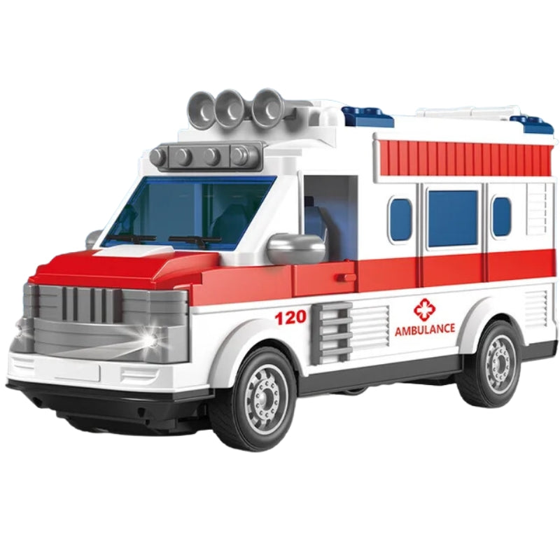 RC Simulation Ambulance Model Series With Light And Sound Toy For Kids