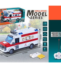 RC Simulation Ambulance Model Series With Light And Sound Toy For Kids
