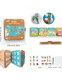 Foldable Magical Water Painting Book With Alphabet & Number Theme
