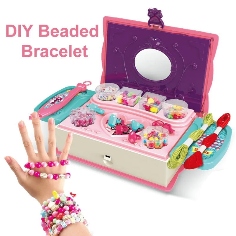 3 In 1 DIY Bead Bracelet Jewelry Making Toy For Girls