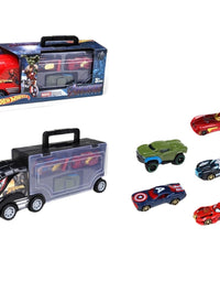 Spider-Man Transport Car Carrier Truck With 3 Alloy Cars Toy for Kids

