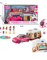 Barbie Doll Accessories Vehicle With Helicopter Playset for Girls
