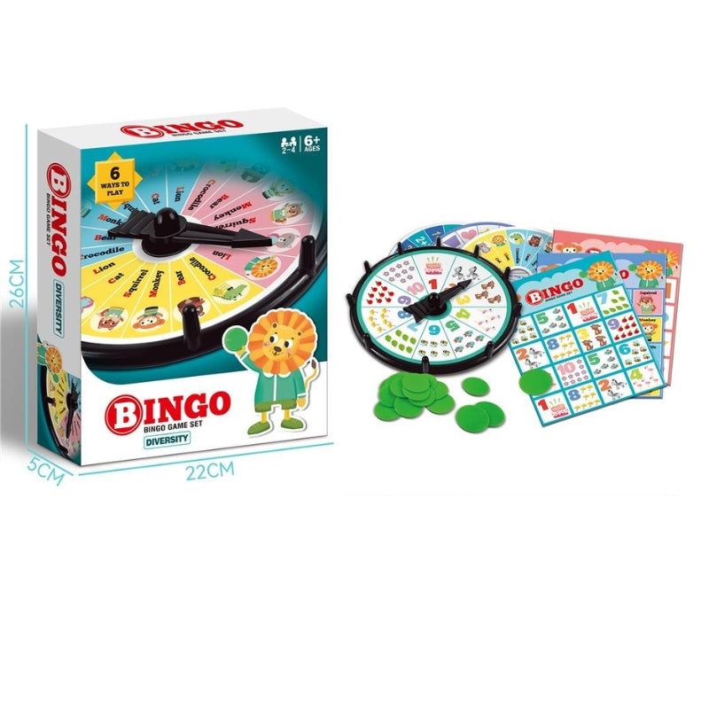 Bingo Roulette Game With 60 Chips And 12 Cards Toy For Kids