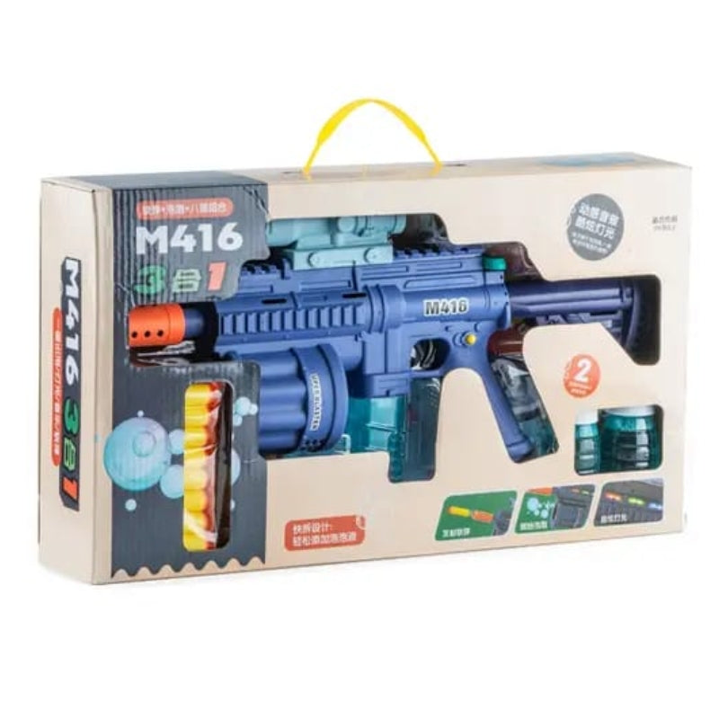 M416 Electric Bubble Gun Soft Bullet With Light & Sound Toy For Kids