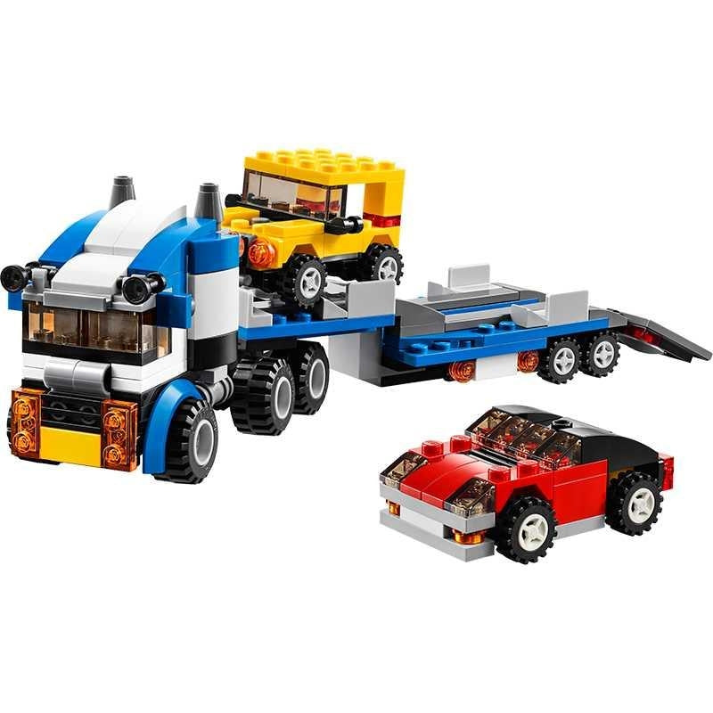 3 In 1 Architect Vehicle Transporter Brick Blocks Playset For Kids