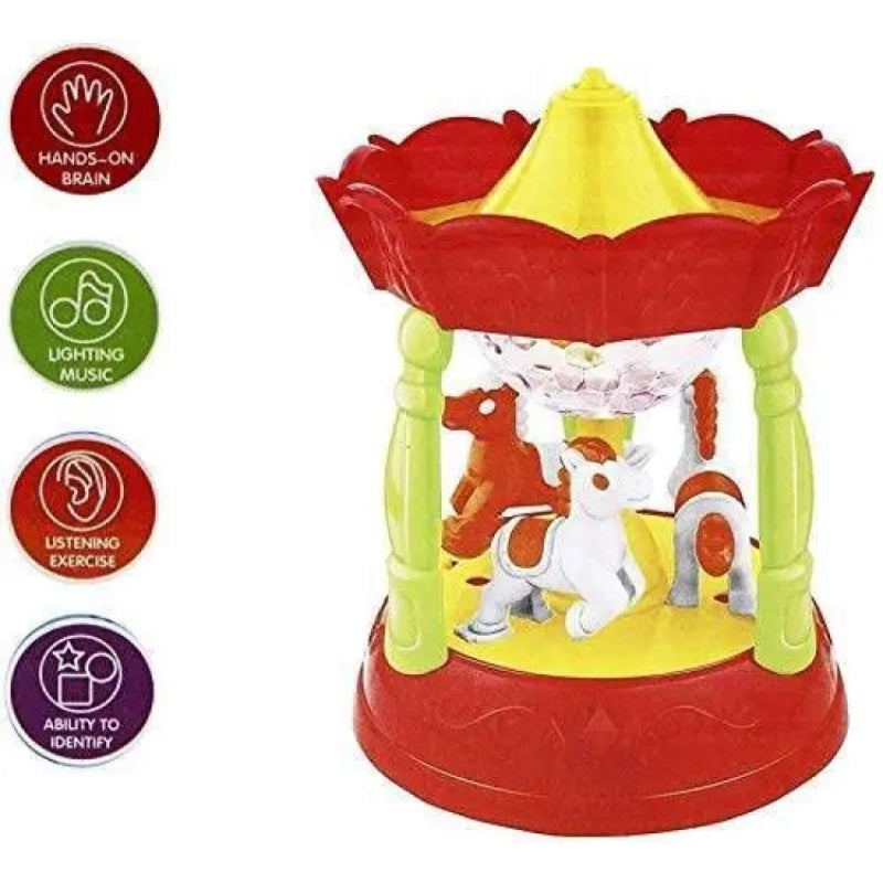 Musical Carousel With 360 Rotating & 3D Lights Toy For Kids