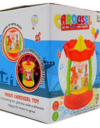 Musical Carousel With 360 Rotating & 3D Lights Toy For Kids
