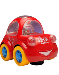 Musical Bump And Go Car With 3D Lights Toy For Kids
