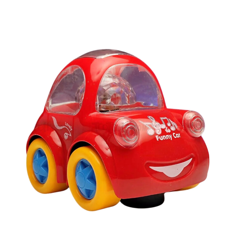 Musical Bump And Go Car With 3D Lights Toy For Kids