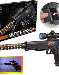 Electric Mute Hand Gun With Light & Sound Toy For Kids
