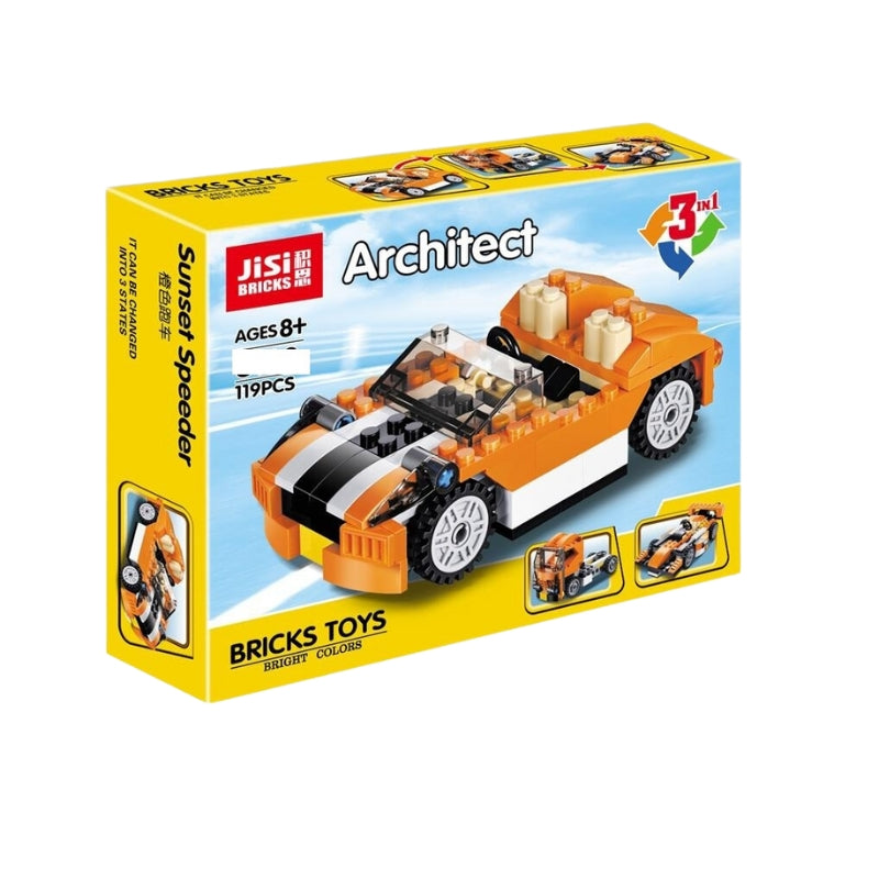 Decool Architect Creator 3 In 1 Car Brick Blocks Set Toy (119 pcs)