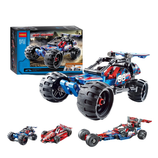 Lego 3 in 1 Pull Back Off-Roader Racing Car Toy For Kids (160 Pcs)