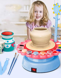 Rechargeable Sunflower Pottery Wheel Machine Clay Kit For Kids
