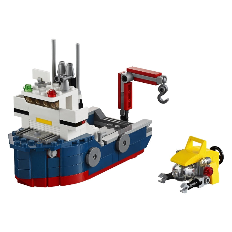 Architect Ocean Explorer & Detection Ship Brick Blocks Set Toy For Kids (213+Pcs)