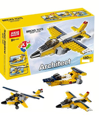 Lego 3 in 1 Architect Plane Brick Blocks Set Toy For Kids (130 Pcs)
