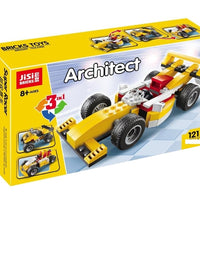 Lego 3 in 1 Architect F1 Car Brick Blocks Set Toy For Kids (121 Pcs)
