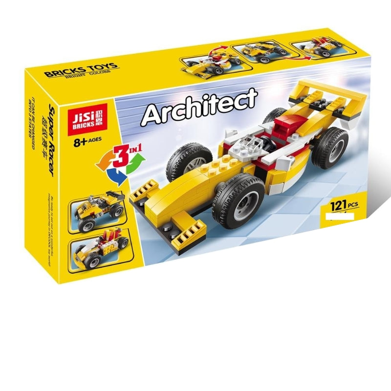 Lego 3 in 1 Architect F1 Car Brick Blocks Set Toy For Kids (121 Pcs)