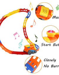 Tumble Track Train Play Set With Lights And Music For Kids
